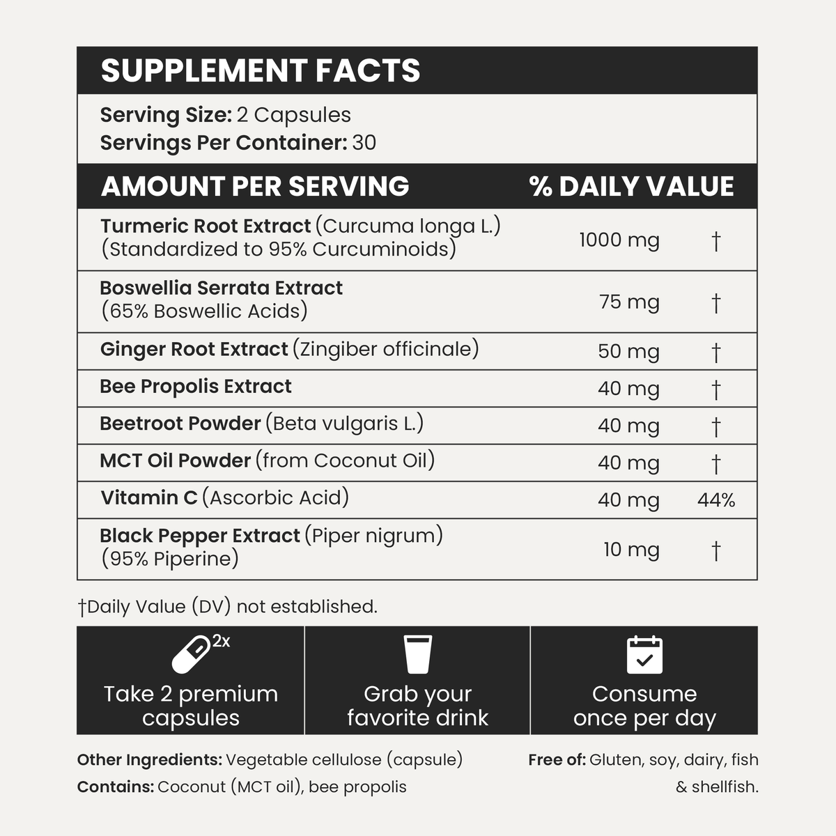 Nordic Turmeric Curcumin Capsules (1,000mg)